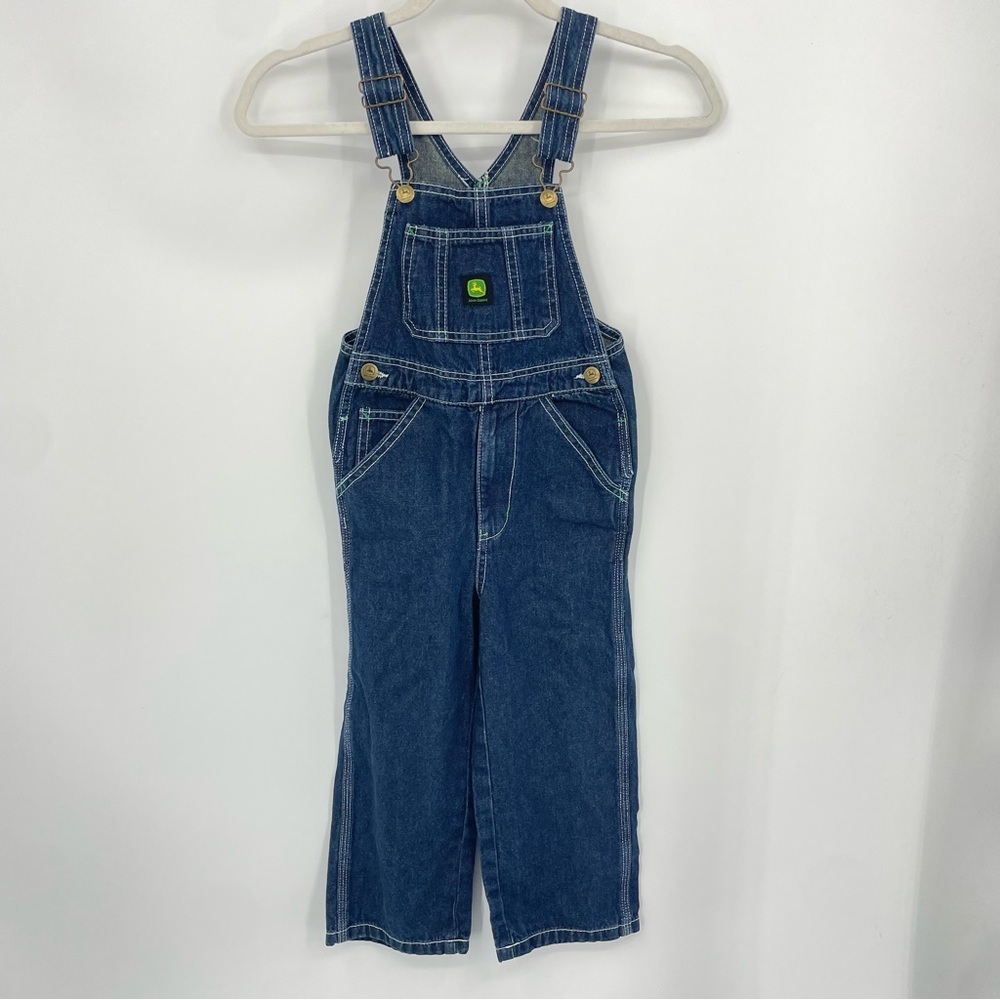 John Deere‎ Denim Dark Wash Bibbed Overalls Kid’s Size 5